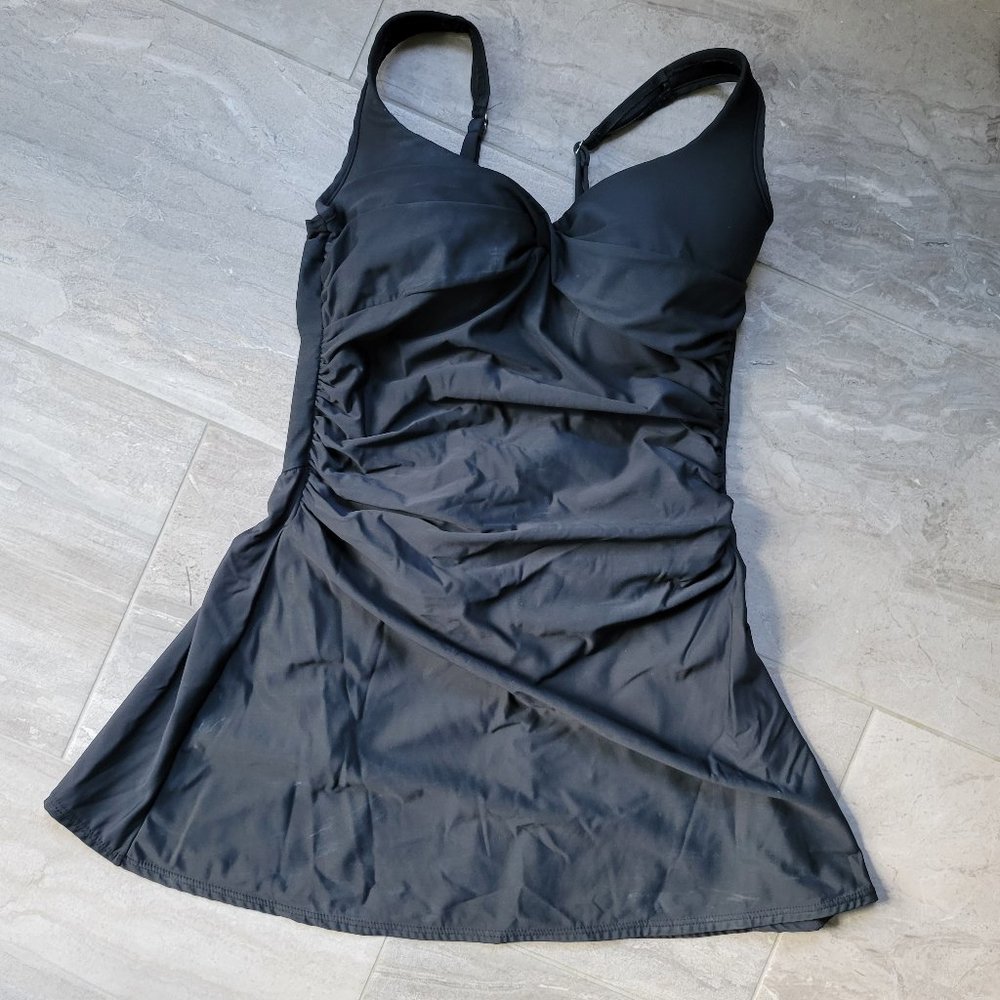 Talbots Black Swim Dress swimdress one piece